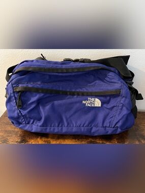 Vintage 90s The North Face Lumbar Fanny Pack Hiking Waist Bag Blue/Purple